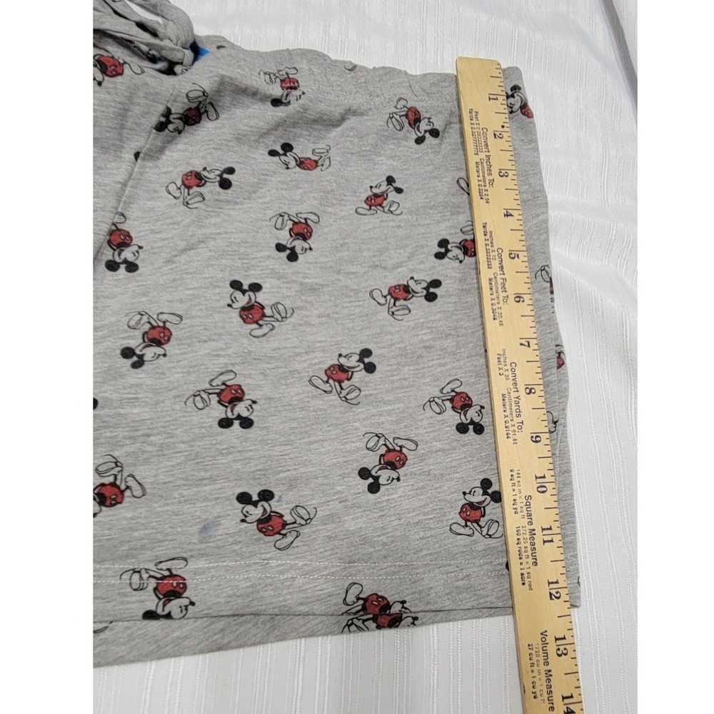 Pajama Shorts Comfy Mickey Mouse Gray comfy Sleepwear Women Large - Picture 7 of 7